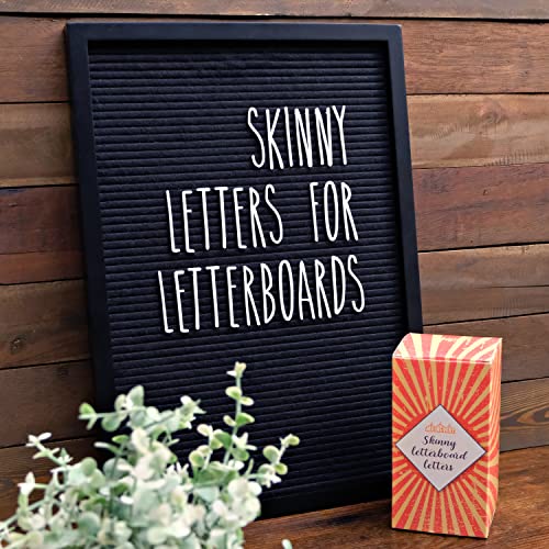 MAINEVENT Skinny Felt Board Letters Only Set NO BOARD INCLUDED, Rae Inspired Font Farmhouse Decor Accessory, 2 Inch White Plastic Letters Numbers Symbols For Changeable Felt Letter Board Message Bulletin - Image 5