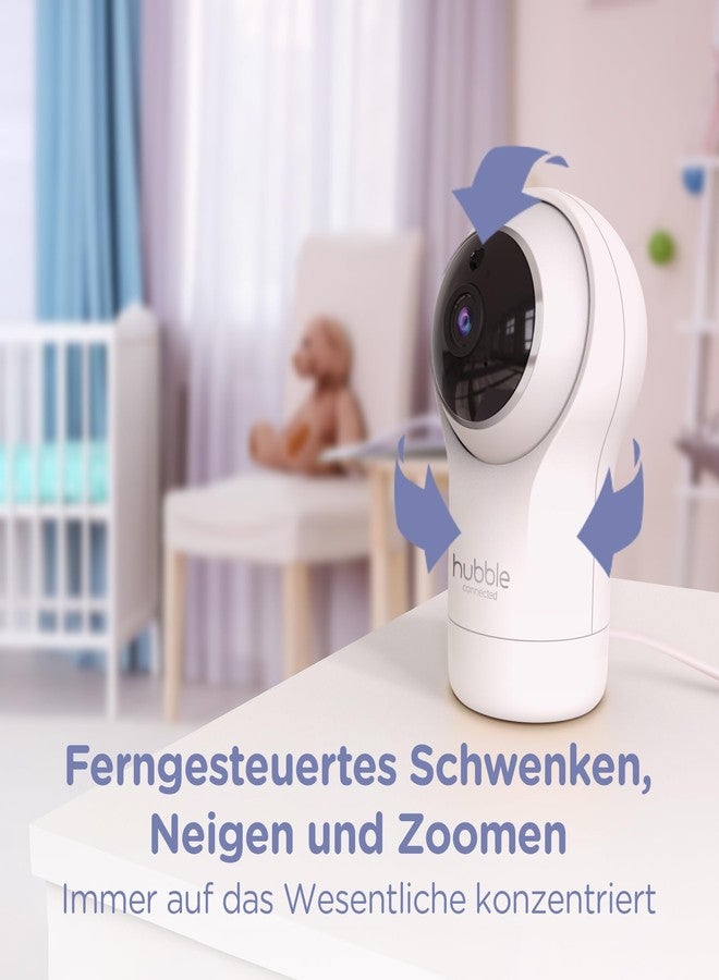 هابل متصل كاميرا هابل بال جلو - كاميرا أمان داخلية ذكية تعمل بتقنية الواي فاي بدقة HD1080P مع تقريب رقمي، واتصال ثنائي الاتجاه لمراقبة الأطفال أو الحيوانات الأليفة، لون أبيض - Image 5