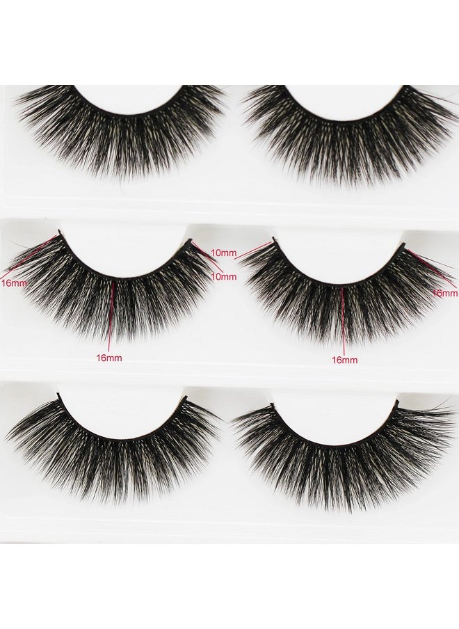 Vayator 16 Pairs 17Mm Mink Eyelashes 3D Natural False Eyelashes Mink Lashes Soft Eyelash Extension Makeup Kit (D057)  - Image 3