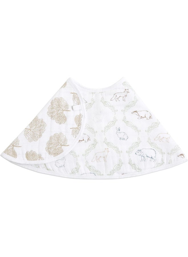 aden + anais مريلة بيبي بربي من آدن + آنايس Essentials، 100% قطن موسلين، 22.5” × 11”، مفردة - Image 1
