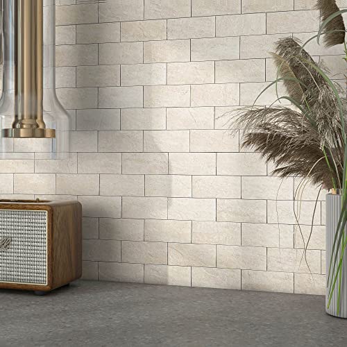 BeNice Peel and Stick Backsplash for Kitchen,Bathroom Wall Backsplash Tile Peel and Stick Shower Tiles Waterproof(10sheets,Rustic Beige) - Image 1