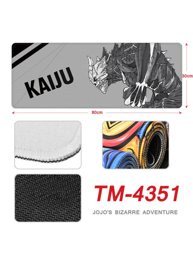 Monster No.8 Perimeter Printed Mouse Pad Cartoon Anime Non-Slip Oversized Lock Edge Mouse Pad Office Desk Pad-Color:30*80cm-Pattern:tm-4351