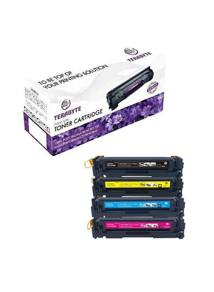 Terabyte خرطوشة حبر متوافقة CF400A 201A CF400A CF401A CF402A CF403A متوافقة مع LaserJet Pro M252 MFP M277 MF632Cdw (201A / CF400A / CF401A / CF402A / CF403A) - Image 1