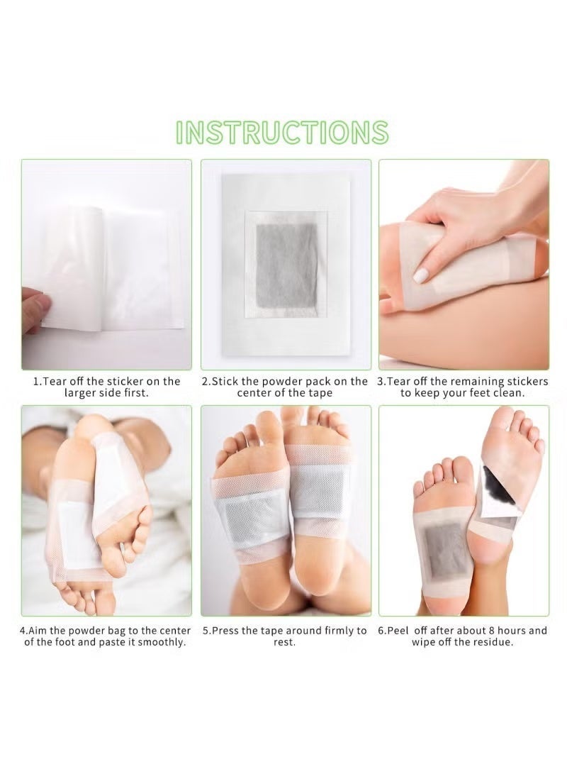 ساوث مون 20 قطعة لصقات تطهير وتنقية القدمين العميقة، رقع عناية القدم المزيلة للسموم، وسادات تنقية الأقدام لإزالة الشوائب بتنظيف عميق، 100% طبيعي لتخفيف التوتر، تحسين جودة النوم، وتعزيز الدورة الدموية. - Image 2