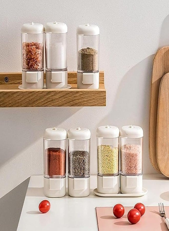 TUPERMAR Spice Shaker Press Type Salt Control Bottle Spice Bottles Kitchen Household Sealed Moisture Proof Metering Pepper Tank Seasoning Bottle Rotary Seal Salt Tank for Sugar Salt Pepper(1 pc) - Image 2