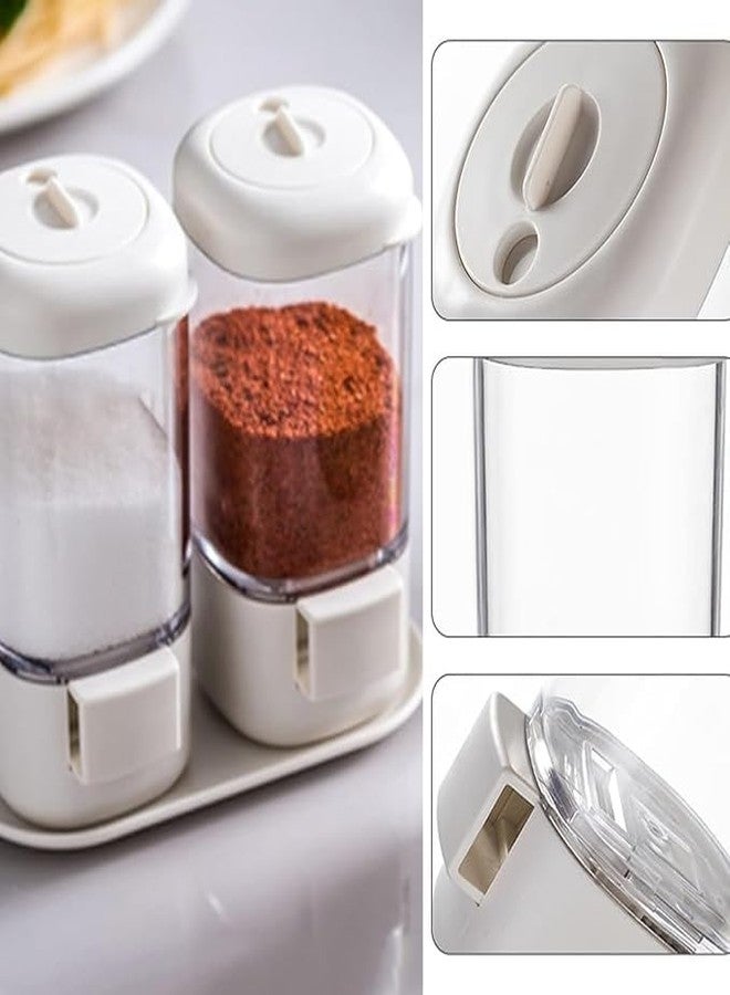 TUPERMAR Spice Shaker Press Type Salt Control Bottle Spice Bottles Kitchen Household Sealed Moisture Proof Metering Pepper Tank Seasoning Bottle Rotary Seal Salt Tank for Sugar Salt Pepper(1 pc) - Image 3
