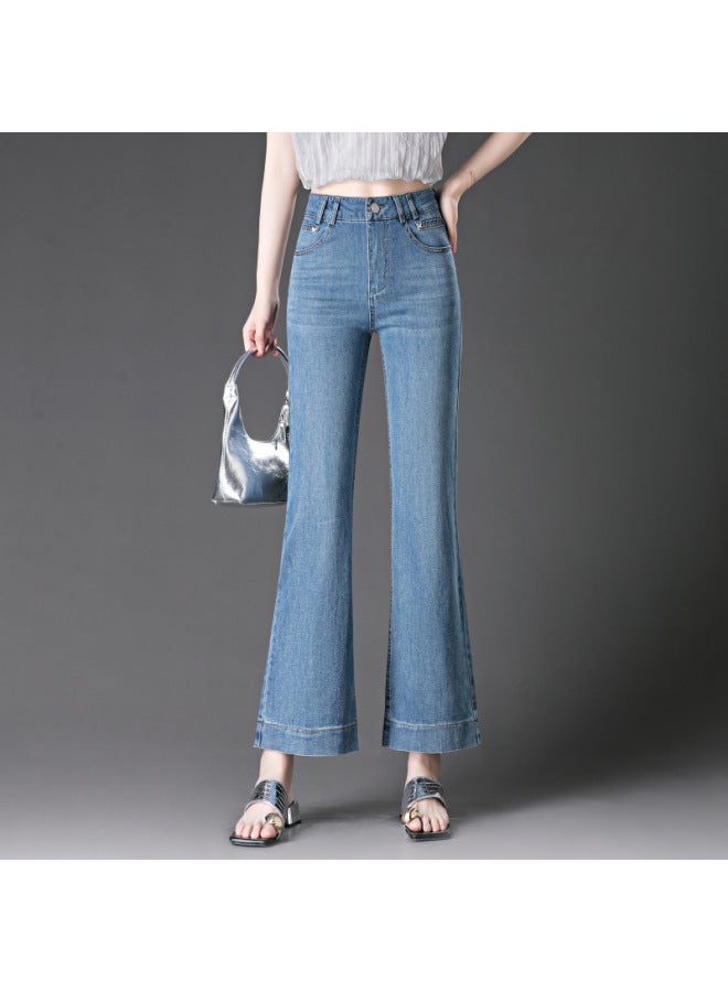 2020 Denim Micro-pants Ladies Summer Nine Korean Fashion Temperament High Waist Slimming All-match Pants 