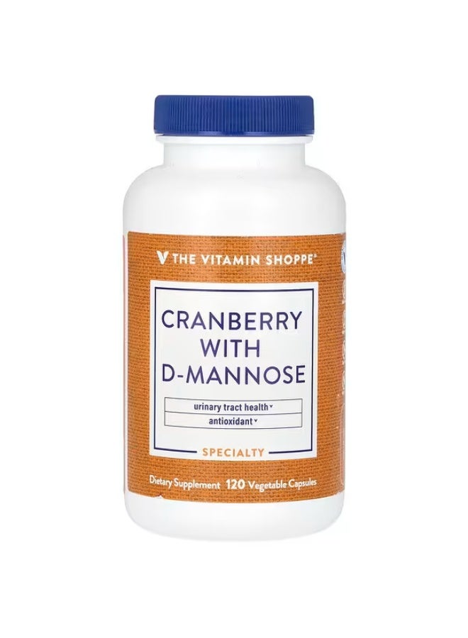 ذا فيتامين شوب متجر الفيتامينات، التوت البري مع د-مانوز، 120 كبسولة نباتية
