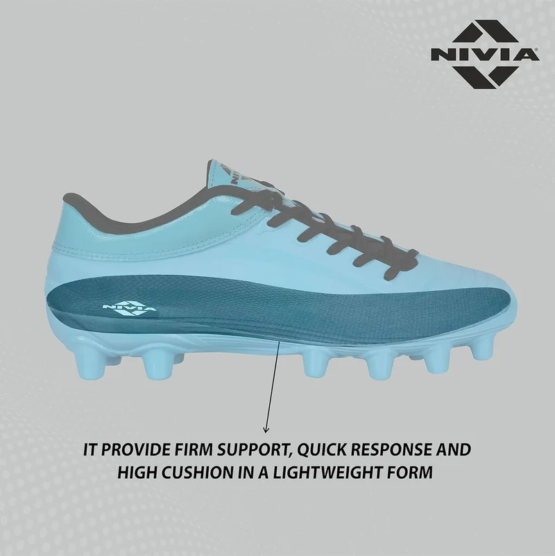 Nivia AIRSTRIKE Football Shoes for Kids - Sky Blue