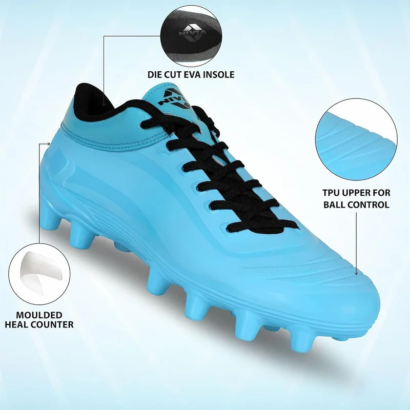Nivia AIRSTRIKE Football Shoes for Kids - Sky Blue