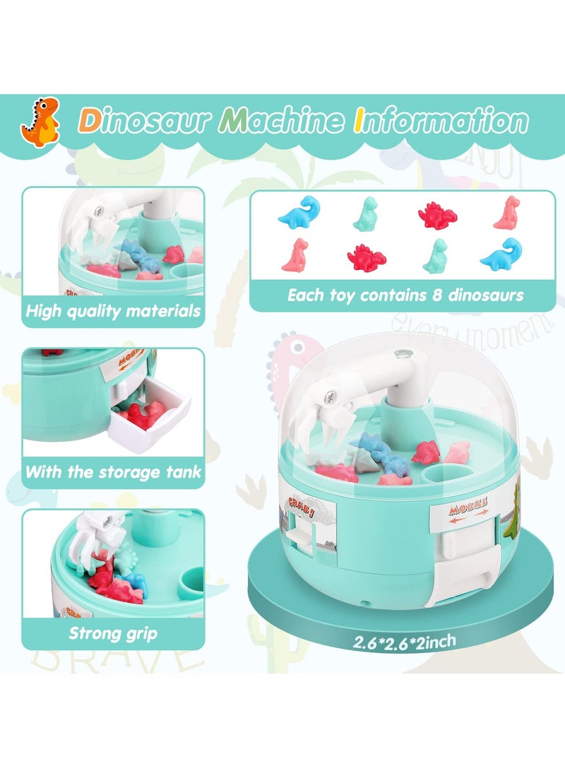 SYOSI 4 Sets Mini Dinosaur Claw Machine Toy, Fish Catcher with Sea Creature Figures, Handheld Tiny Toy Storage Box, Kid Prize Favor for Birthday, Game Gift for Boys & Girls - Image 3