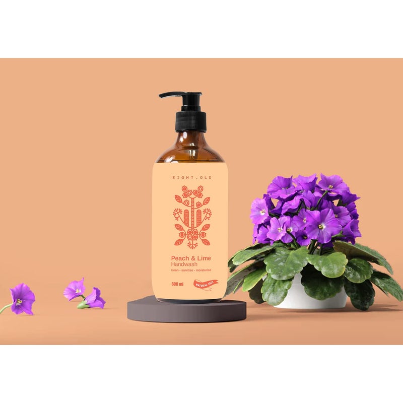 Everyday Essentials صابون يد سائل طبيعي لتنظيف عميق وترطيب - مجموعة 3 عبوات من صابون اليد بنكهة الفراولة والخوخ والتفاح الأخضر - آمن للأطفال وصديق للبيئة ومصنوع من النباتات - Image 5