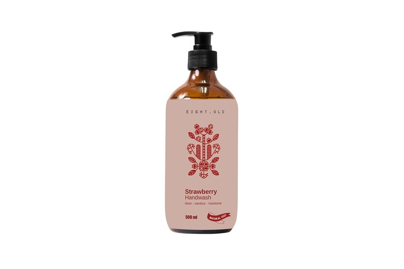 Everyday Essentials صابون يد سائل طبيعي لتنظيف عميق وترطيب - مجموعة 3 عبوات من صابون اليد بنكهة الفراولة والخوخ والتفاح الأخضر - آمن للأطفال وصديق للبيئة ومصنوع من النباتات - Image 2
