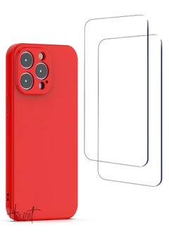 Houmt iPhone 14 Pro Case 6.1 Inch with 2Pack Screen Protector Soft Liquid Silicone Cover - Slim Fit Camera Protective Phone Case for Apple iPhone 14 Pro  - Image 1
