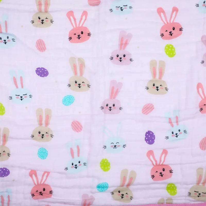 SMILE BABY 100% Organic Cotton 6-Layer Muslin Baby Blanket (100x110 cm) is Super Soft, Breathable, and Gentle on Baby's Skin. Perfect for Comfort, Warmth, and Everyday use. Includes 1 Blanket - Image 4