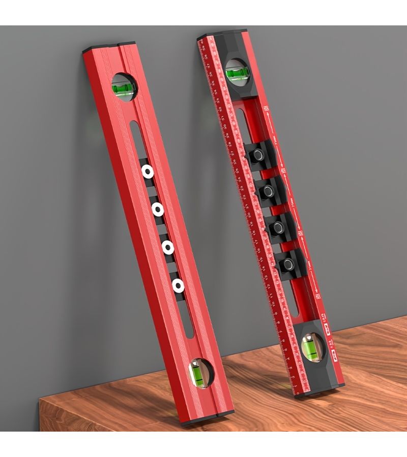 Multifunctional Picture Hanging Leveling Ruler 400mm with Wall Hanging Kit for Frames Measuring Positioning Tool - Image 2