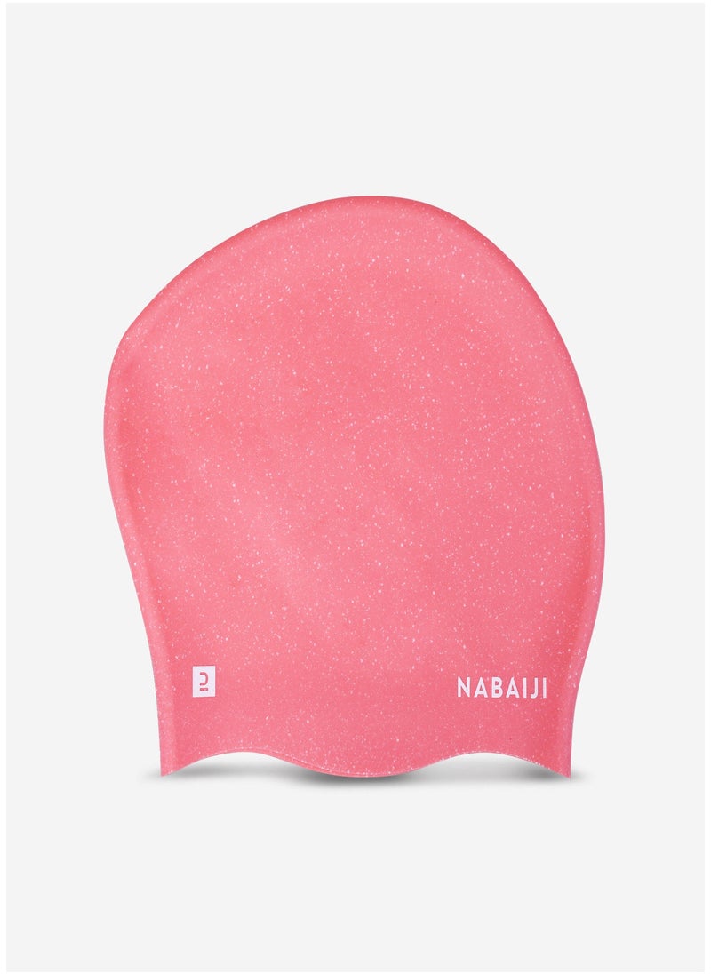 NABAIJI NABAIJI by DECATHLON, Adult Swimming Cap 56-60 Cm Long Hair 500 Secure & Stretchable Ruby  - Image 4
