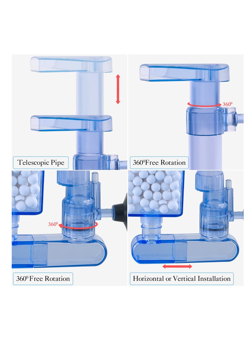 Aquarium Bio Sponge Filter, Air Powered Fish Tank Sponge Filter with an 8 Layer Sponge and 1 Bag of Ceramic Balls for Fish Tank, Betta Tank, Shrimp Tank, Breeding  - Image 3