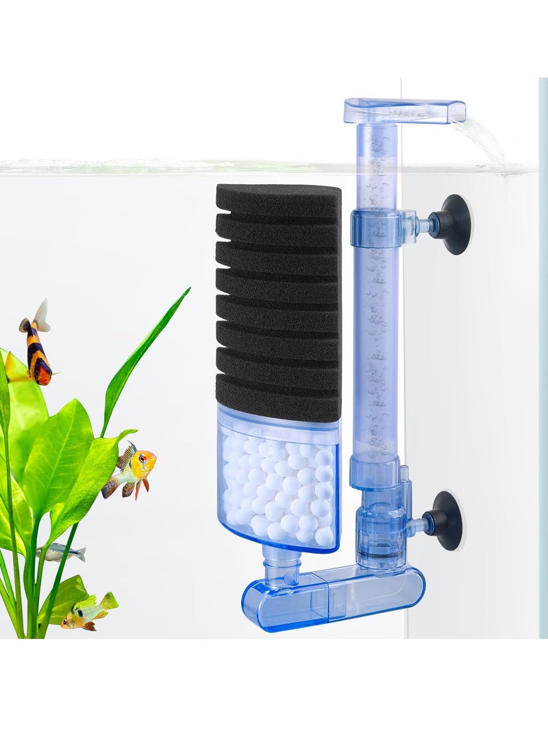 Aquarium Bio Sponge Filter, Air Powered Fish Tank Sponge Filter with an 8 Layer Sponge and 1 Bag of Ceramic Balls for Fish Tank, Betta Tank, Shrimp Tank, Breeding  - Image 1