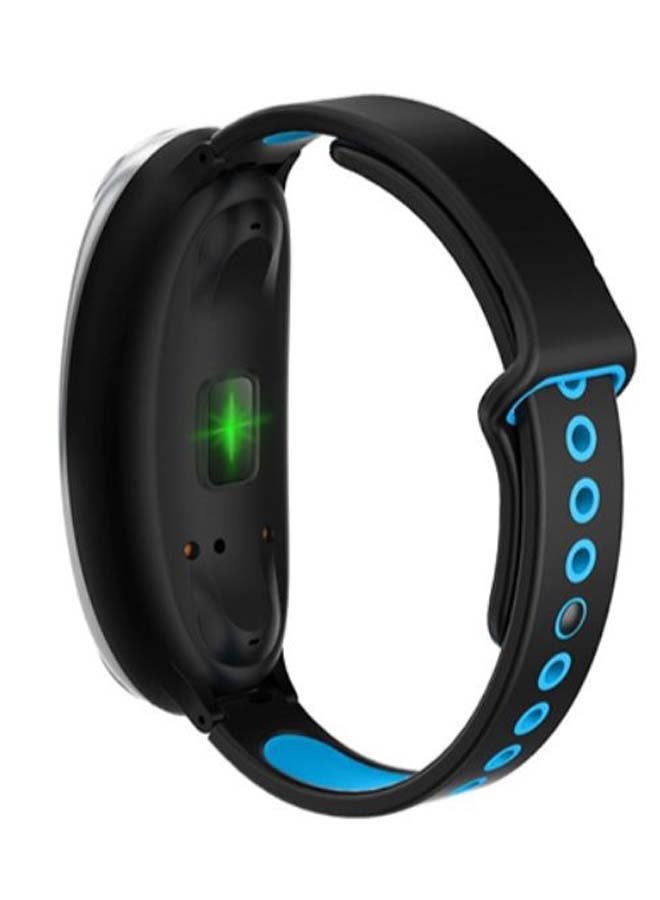 2-In-1 LT04 Blood Pressure Fitness Tracker With Earphone Black/Silver/Blue - Image 2