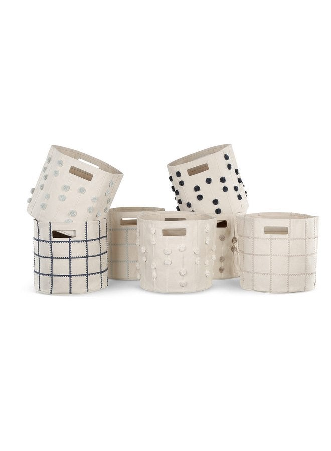 MakeMake Organics Storage Bins for Kids Nursery Bin Organizer (13"x12") Laundry Basket for Closet, Decorative Floor Storage Basket Canvas Fabric Storage Basket (Mesh - Natural) - Image 4