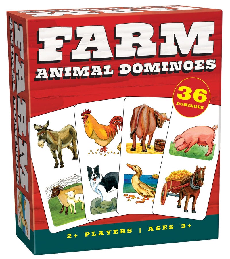 Outset Media Farm Animal Dominoes - Outset Media, Classic Matching Card Game, No Reading Required, Childen & Preschoolers, Ages 3+ - Image 2