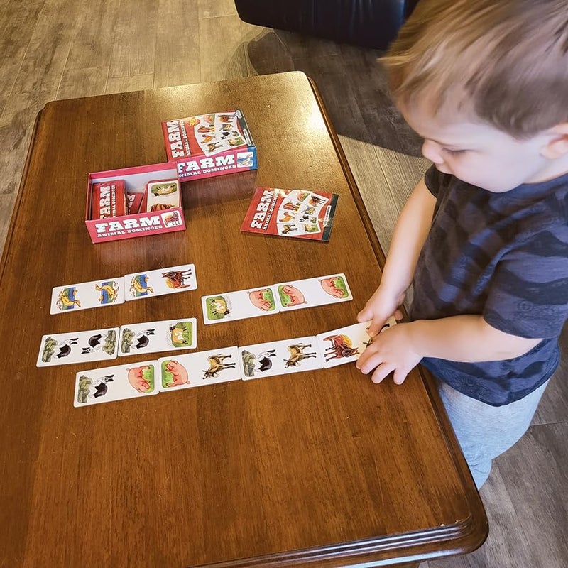 Outset Media Farm Animal Dominoes - Outset Media, Classic Matching Card Game, No Reading Required, Childen & Preschoolers, Ages 3+ - Image 4