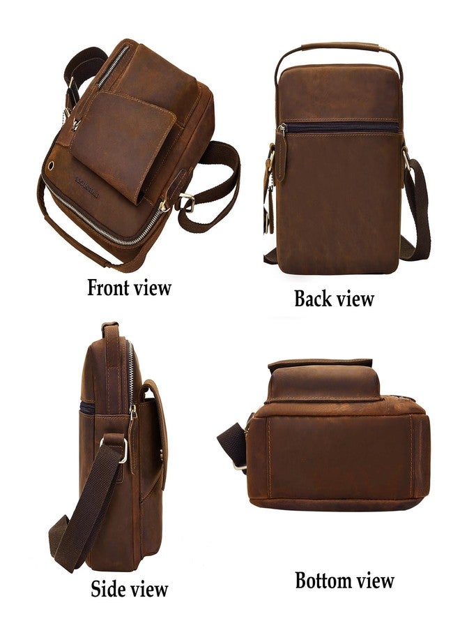 IVESIGN Leather Crossbody Bag for Men, Large Capacity Satchel Messenger Bag, Stylish Sling Bag for Everyday Use and Travel - Image 4