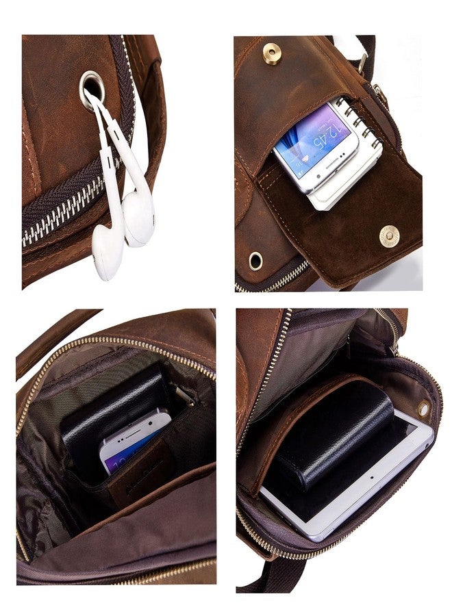 IVESIGN Leather Crossbody Bag for Men, Large Capacity Satchel Messenger Bag, Stylish Sling Bag for Everyday Use and Travel - Image 5