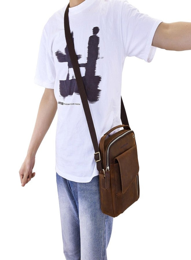 IVESIGN Leather Crossbody Bag for Men, Large Capacity Satchel Messenger Bag, Stylish Sling Bag for Everyday Use and Travel - Image 2