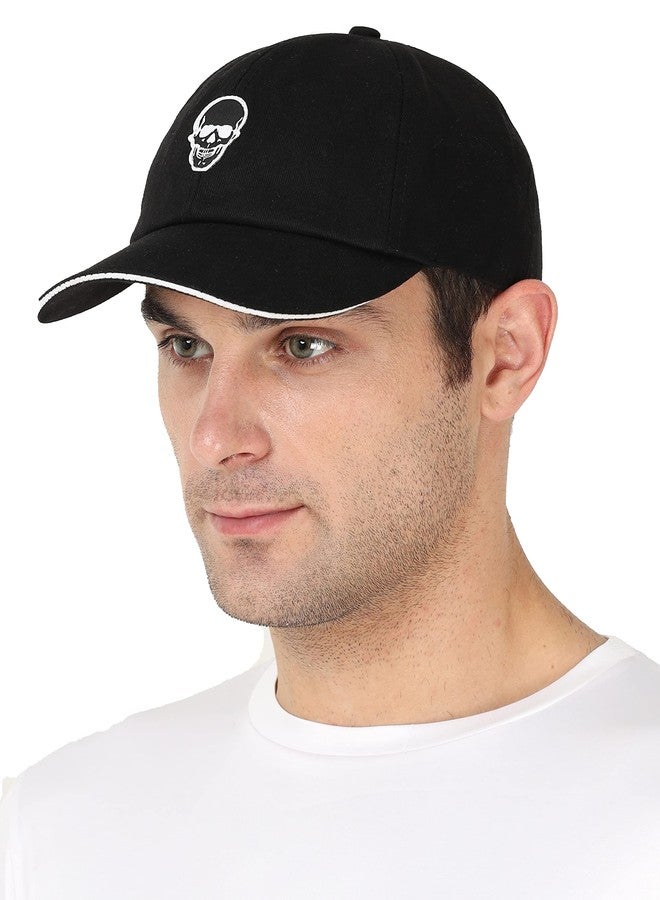 FabSeasons Original Classic Profile 100% Cotton Cap for Men Women Baseball Cap Hat Adjustable Skull Plain Cap Black - Image 1