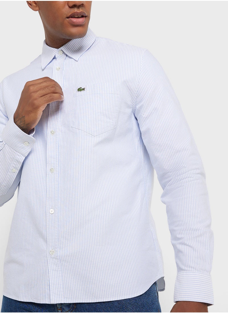 LACOSTE Regular Fit Button Down Shirt  - Image 3