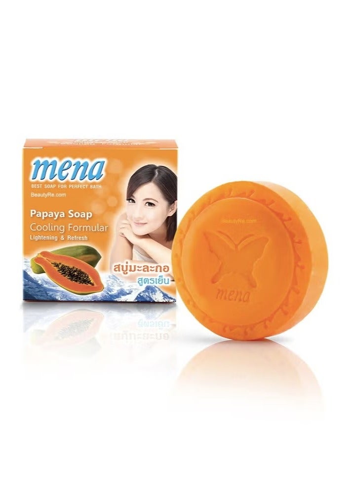 Mena صابون البابايا تركيبة تبريد تفتيح وتنشيط 150 جرام