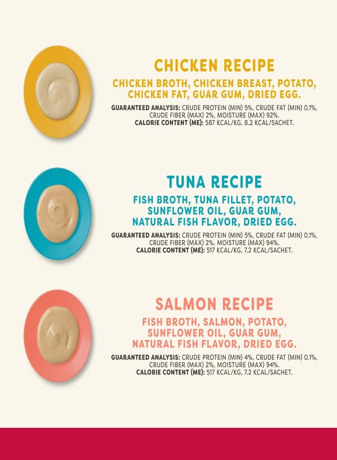 آبلاوس مكافآت أبلاوز القابلة لللعق للقطط، هريس طبيعي خالٍ من الحبوب، مصنوع من مكونات محدودة وطبيعية، بدون إضافات صناعية، مكافآت دجاج وتونة قابلة للعصر للقطط (24 كيس × 0.5 أونصة) - Image 2