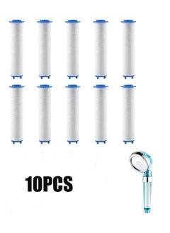 HaHaHai 10PCS PP Cotton Filter Cartridge, High Pressure Handheld Shower Head PP Cotton Filter, Replacement for Handheld Detachable Filtration Shower Head (11.5cm Length)  - Image 1