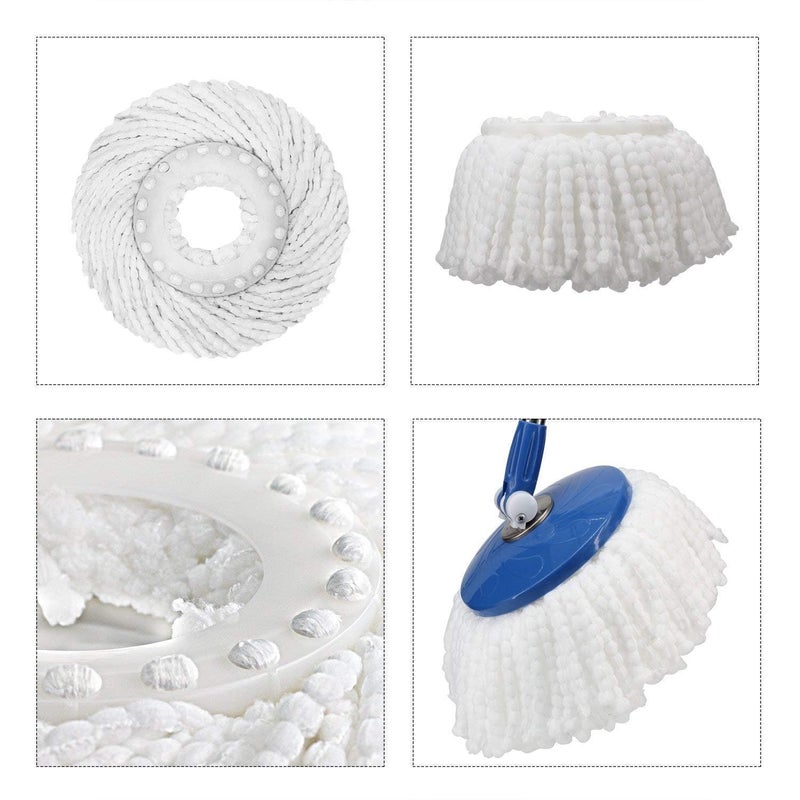 Naivete Microfiber Mop Head Refill Set White (Mop Set of 4, 20cm x 20cm x 5cm) - Image 5