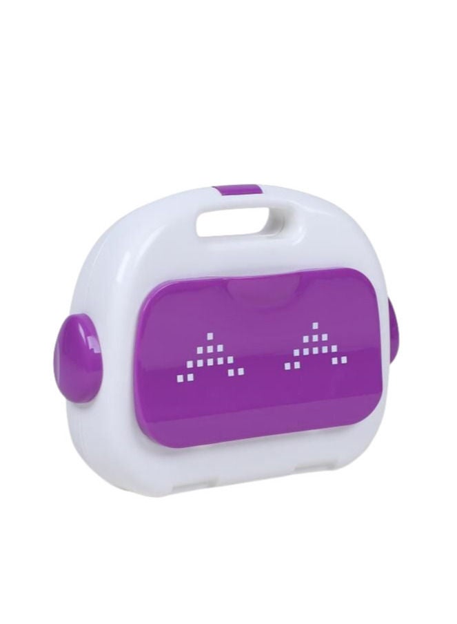 XiuWoo Children's Bento Lunch Box Fresh-Keeping Lunch Box Lunch Plate With Fork-Purple  - Image 4