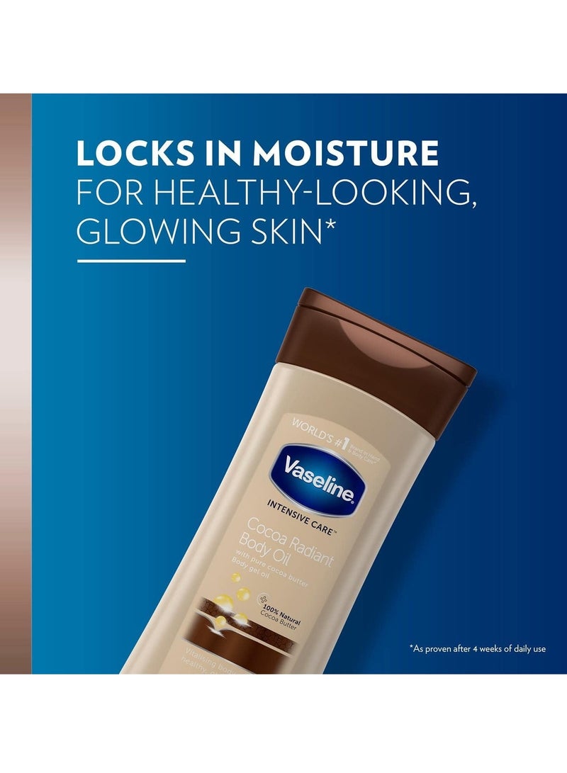 فازلين جل زيتي للجسم بخلاصة الكاكاو المرطب بالكامل - 6.8 أونصة - عبوتان - Image 2