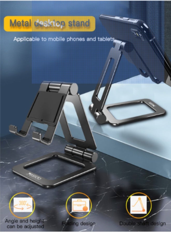 Yesido Aluminum Alloy 360 Angle Adjustable Telescopic Desk Phone Desktop Stand Universal Tablet Phone Holder Premium Foldable Design | Model C97 | By Yesido - Image 2