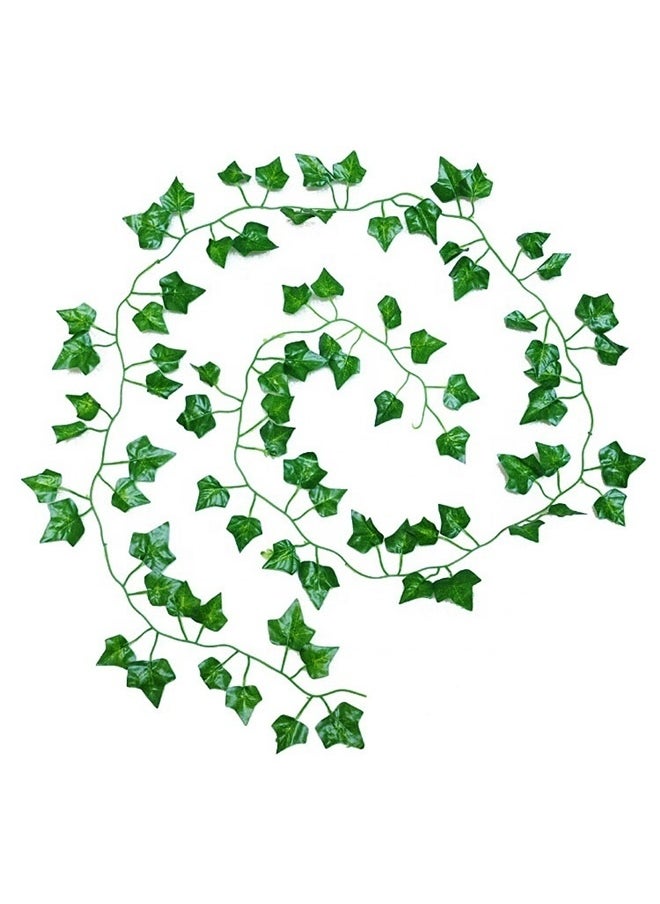 yongsheng 12-Piece Decorative Artificial Sweet potato vine Set Green 2.2m，Sweet potato vine for Bedroom with Fake Leaves, Cute Artificial Sweet potato vine Fake Plants for Garden Store Wall Room Decor Aesthetic  - Image 2
