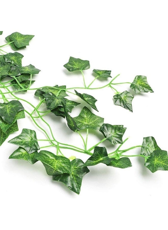 yongsheng 12-Piece Decorative Artificial Sweet potato vine Set Green 2.2m，Sweet potato vine for Bedroom with Fake Leaves, Cute Artificial Sweet potato vine Fake Plants for Garden Store Wall Room Decor Aesthetic  - Image 3