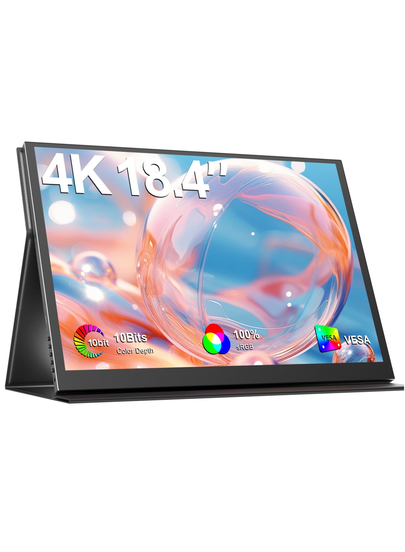 UPERFECT 4K 18.4 Inch Portable Monitor 3840 x 2160 UHD Display USB C Mini HDMI for Laptop PC Smartphone XBO Switch PS4/5, Metal Body, Portable Screen VESA Mountable