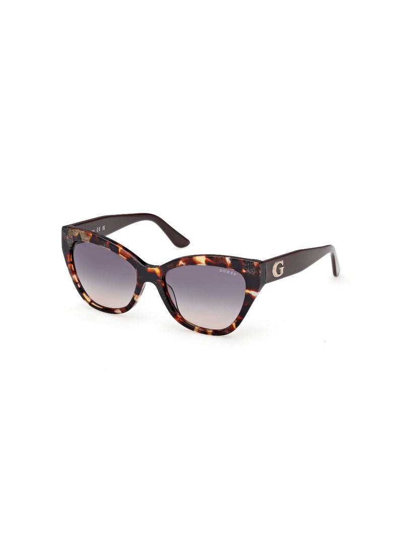 GUESS FULL RIM FEMALE CAT EYE BROWN ACETATE SUNGLASSES - Image 1