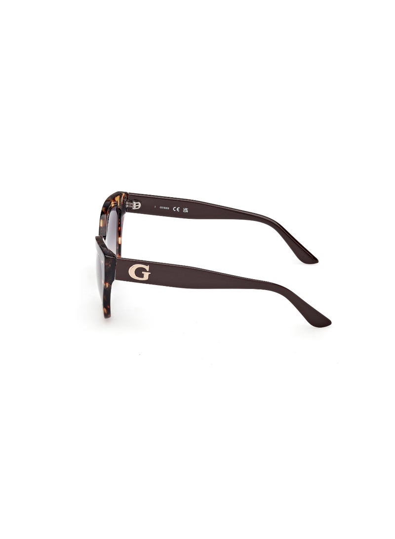 GUESS FULL RIM FEMALE CAT EYE BROWN ACETATE SUNGLASSES - Image 2