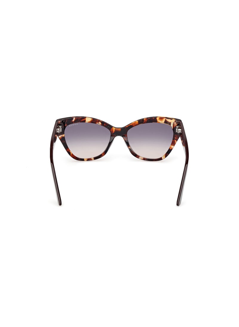 GUESS FULL RIM FEMALE CAT EYE BROWN ACETATE SUNGLASSES - Image 4