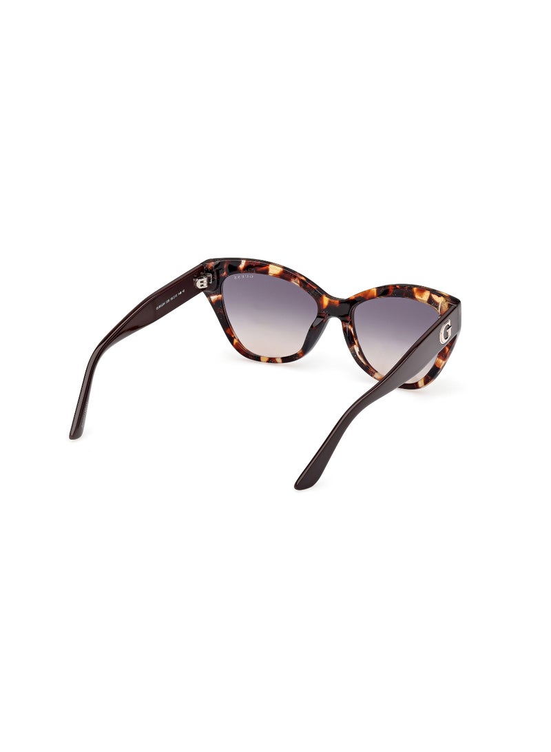 GUESS FULL RIM FEMALE CAT EYE BROWN ACETATE SUNGLASSES - Image 5