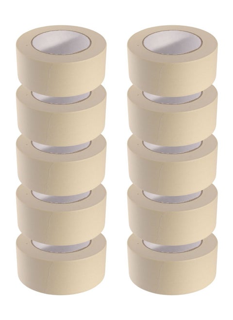 Home Smart Masking Tape Bundle Pack of 10 Pcs Heavy Duty Extra Sticky Packing Tape for Carton Delivery Packing and Multi-Purpose Use in Home and Offices Masking Tape