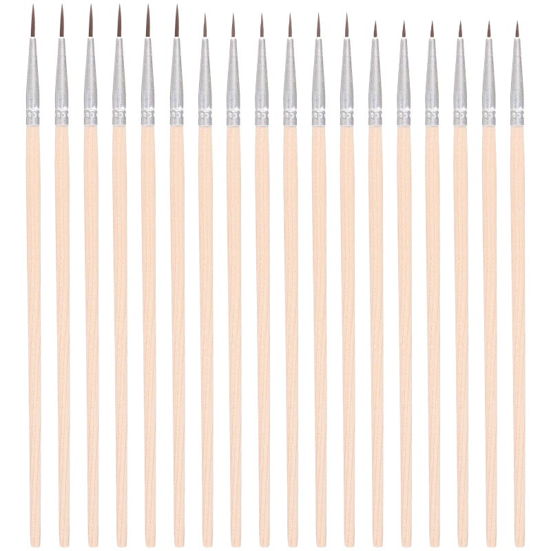 Nylon Detail Paintbrush Set 60pcs Fine Watercolor Oil Painting Wood Handles Large Medium Small - Image 2
