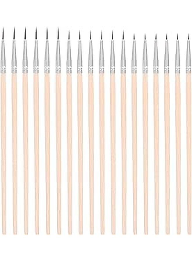 Nylon Detail Paintbrush Set 60pcs Fine Watercolor Oil Painting Wood Handles Large Medium Small - Image 1