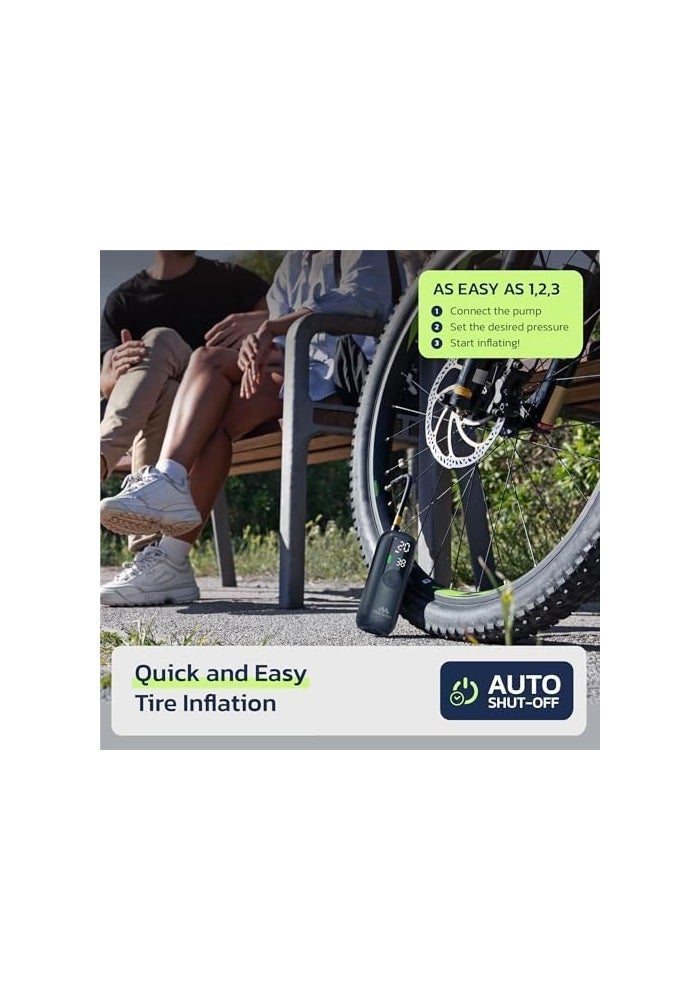 Woowind LP1 Portable Smart Tire Inflator - 150 PSI, Cordless Air Compressor for Car, Bike, and Motorcycle - Image 5